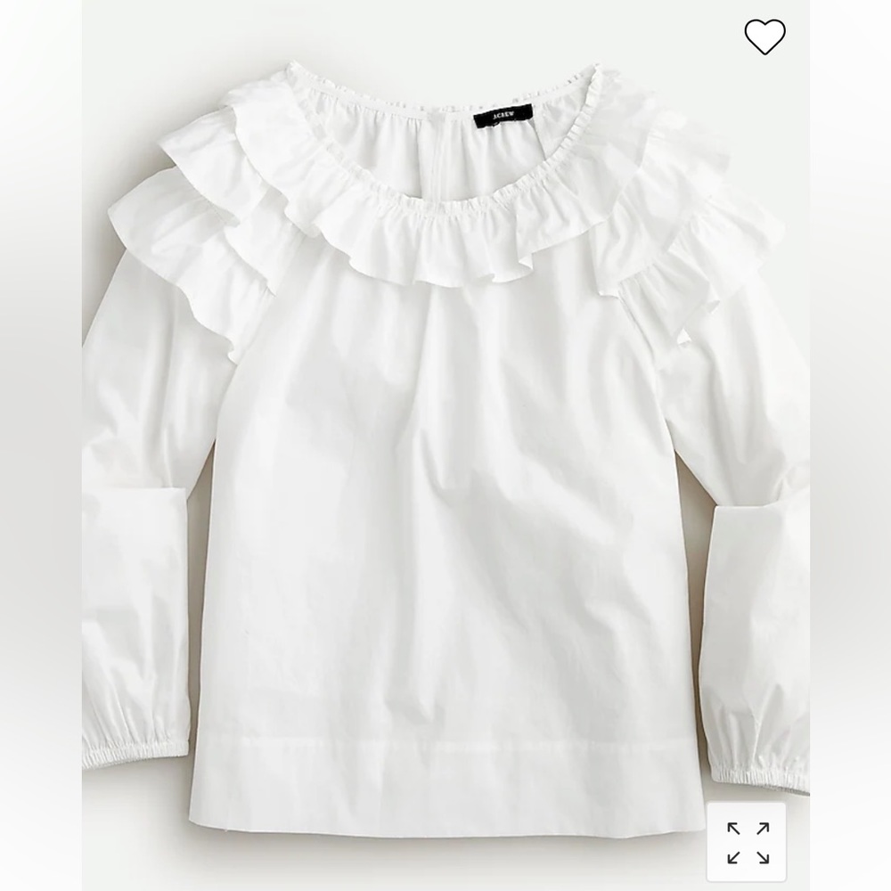 Jcrew Ruffle-shoulder top